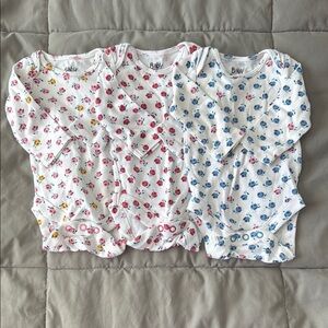Baby Boden Newborn Girl Longsleeve Bodysuit Bundle
